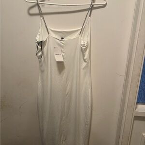 Forever 21‎ White Slip Dress with Silver Straps